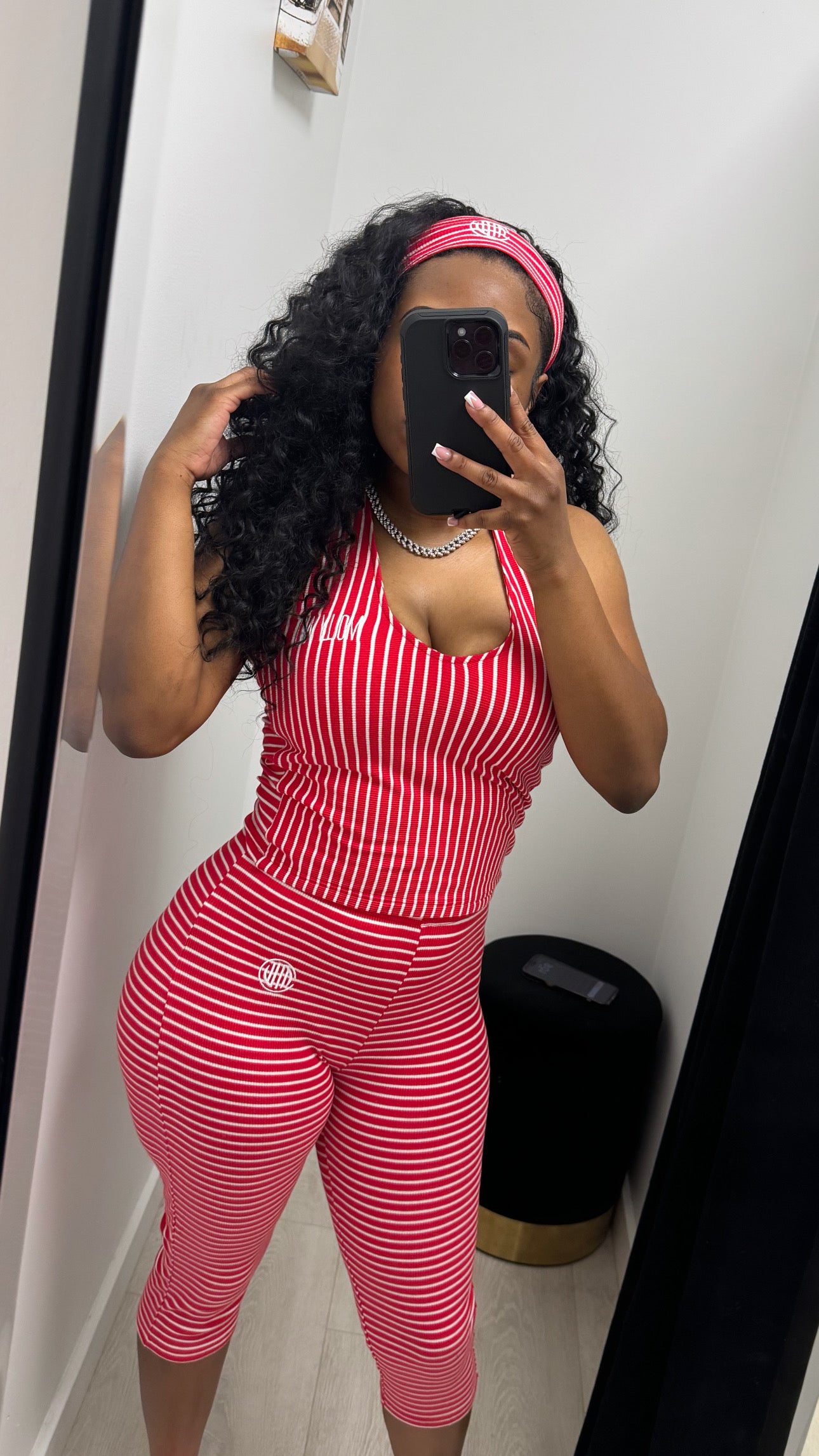 STRIPPED CAPRI SET