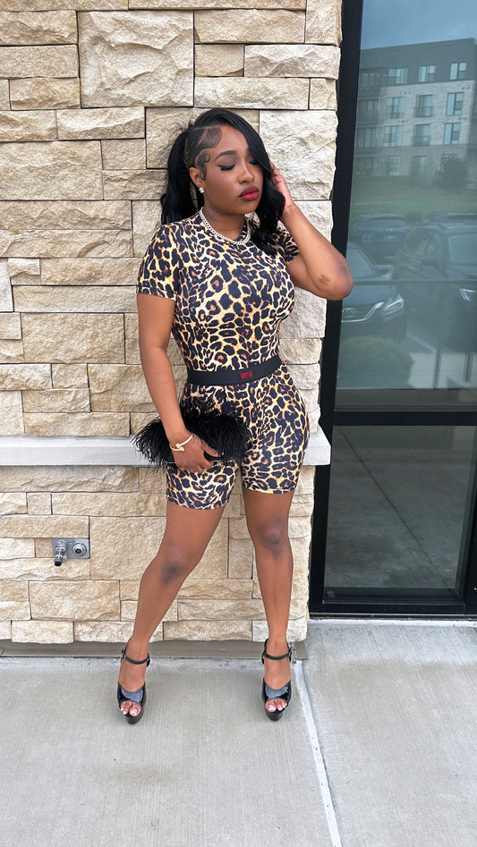 CHEETAH SHORT SET