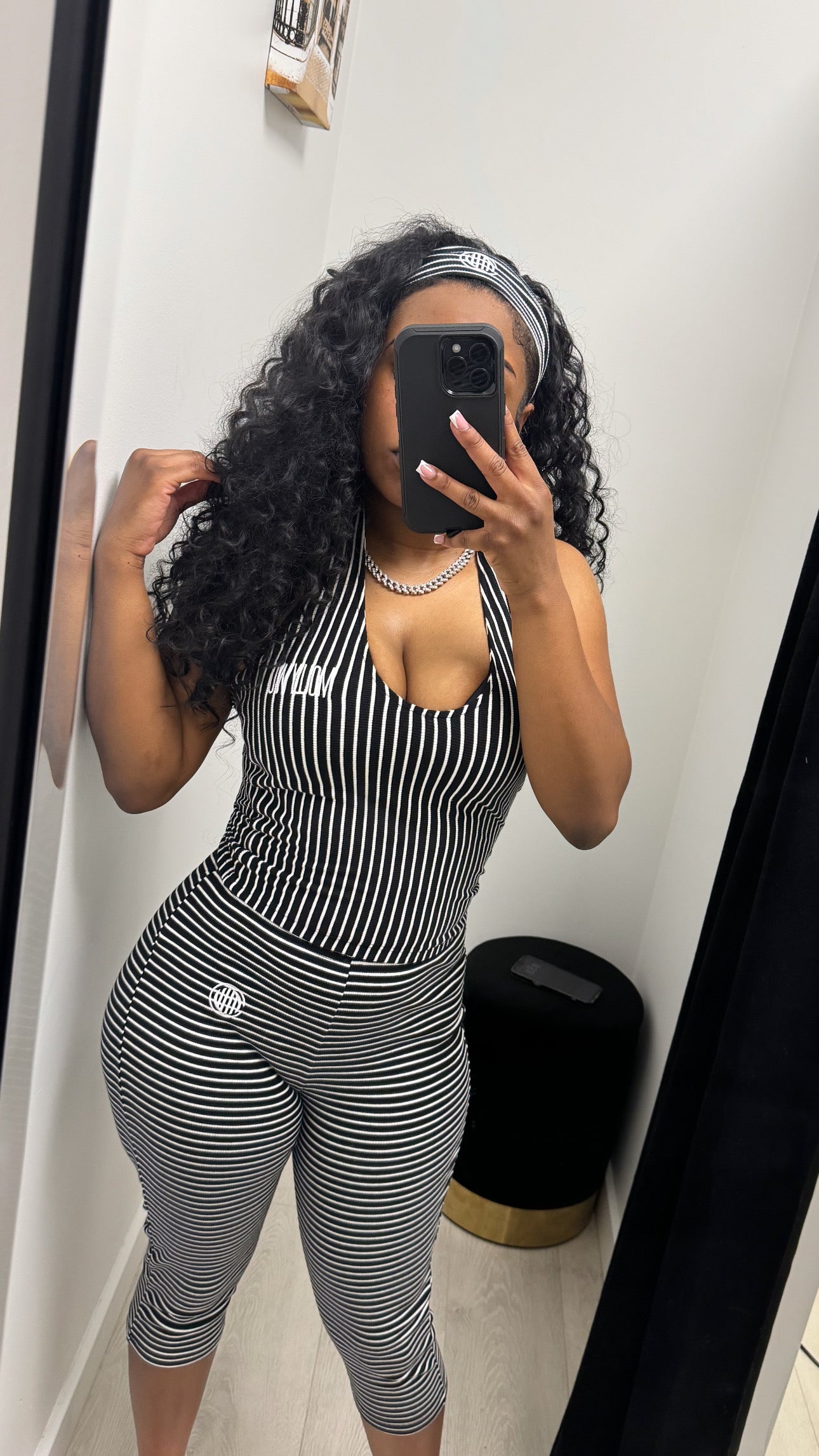 STRIPPED CAPRI SET